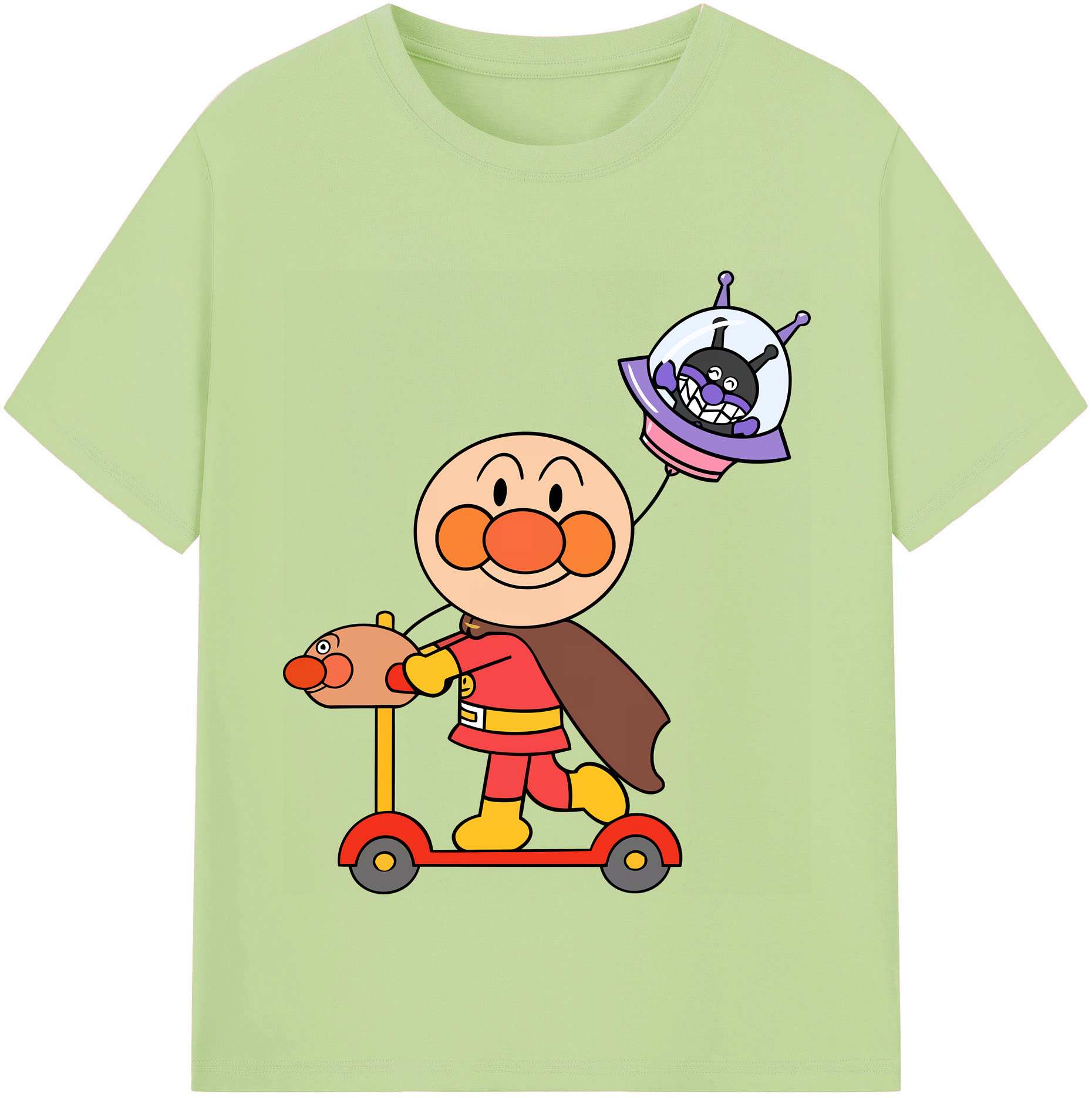 （画像用） アンパンマン Anpanman 綿100％半袖Tシャツ（フロントプリント）